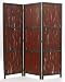 3 panel bamboo reed insert room divider screen with solid wood frame