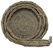 Country Rattan Round Trays Set / 4 L-24"D X 6.5"H