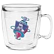 Hanukkah Dreidel 12 oz Insulated Coffee Mug, Clear