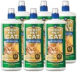 MESSY PET Brand - CAT Stain and Odor Remover, 6 pack 32 fluid ounces (192 fluid ounces total)