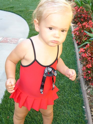 Ohio State Buckeyes Toddler Girls 1-Piece Swimsuit - Cheerleader in Training