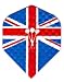 3 Sets #3079 AmeriThon Union Jack Embossed Dart Flights