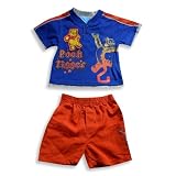 Disneys Winnie The Pooh - Infant Boys Short Sleeve Short Set, Royal, Orange (Size 12Months)