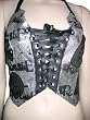 Gasoline Glamour Silver Crackle Trouble Custom Leather Vest