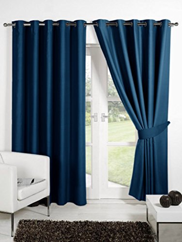 HOMEC Elegant Blackout Multi Eyelet Long Door Curtain Set Of 2 -48 X