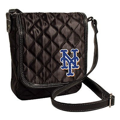 MLB New York Mets Quilted Purse, Black