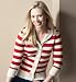 Long Sleeve Hooded Bold Stripe Cardigan