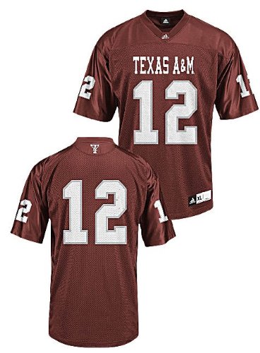 Adidas Texas A&M Aggies #12 Youth Replica Football Jersey (M=10-12)