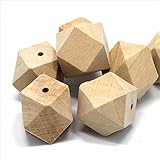 【木の珠】DIY 赤ちゃんのおもちゃ 歯がため ジュエリーアクセサリー 八角 30x30mm 三十個セット