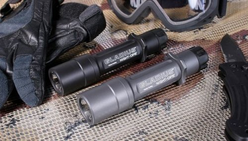 BlackHawk Gladuis Tactical Flashlight by NightOps - Black