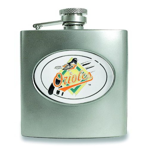 MLB Baltimore Orioles Stainless Steel Hip Flask 6oz