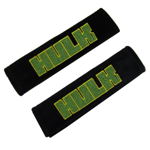 Two Officially Licensed Marvel Seat Belt Pads - The Incredible Hulk