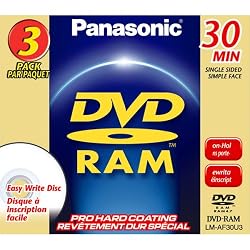 Panasonic LM-AF30U3 8CM Rewritable DVD-RAM for Camcorders (3 Pack)
