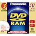 Panasonic LM-AF30U3 8CM Rewritable DVD-RAM for Camcorders (3 Pack)