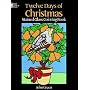 Twelve Days of Christmas Stained Glass Coloring Book (Dover Pictorial Archives)