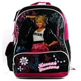 Hannah Montana Backpack (DREAM) Large 16" Pink & Black School Travel Bag; Offically Licensed Disney Back Pack (Miley Cyrus), Great Gift Idea for Girls