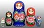 Bouquet Russian Nesting Doll 5pc./3.75"