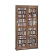 Double-Wide Media Storage Cabinet- Walnut Finish