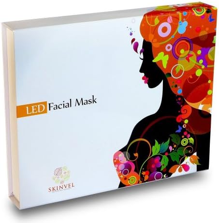 Bundle Set Skinvel Red LED Light Therapy Photorejuvenation Facial Mask Plus Superb Whitening Essence Bio-cellulose Facial Mask