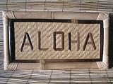 BAMBOO TROPICAL SIGN ALOHA - TIKI BAR DECOR