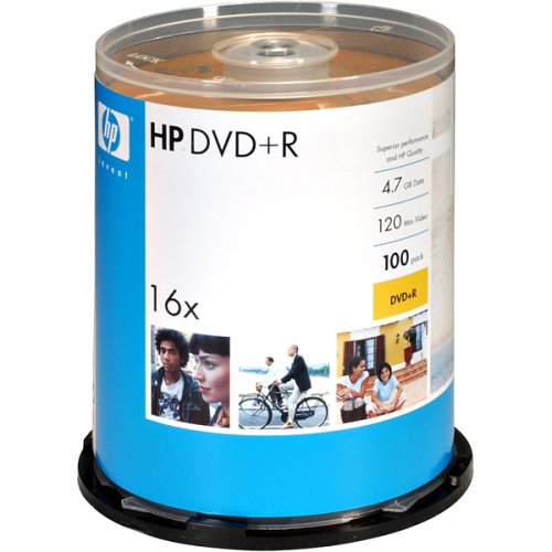 16X Write-once DVD+r Spindle with Ink Jet Printable Surface
