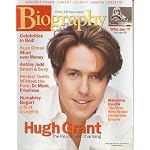 Biography Magazine April 2001 - Hugh Grant, Suze Orman, Ashley Judd, Humphrey Bogart, Mahatma Gandhi book cover