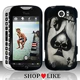 Rubberized Black Spade Skull Snap on Case Hard Case Skin Cover Faceplate fo ....
