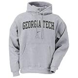 Nike Georgia Tech Yellow Jackets Ash Classic Hoody Sweatshirt