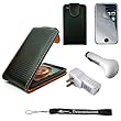 Protective Durable Stylish Synthetic Leather Case for Apple iPod Touch 4G 4th Generation (Fits perfect with all iPod Touch 4 Models) + Includes a High Quality and Durable Mirror Screen Protector + Includes a USB Home and Car Charger Kit, with Power Indicator and over charge protection