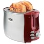 Oster 6317 2-Slice Toaster with Extra Wide Slots, Red/Stainless