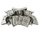 Wild West Poker Pewter Belt Buckle