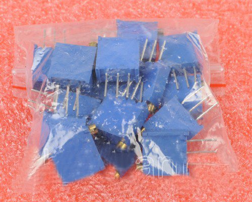 Sunkee 15 values 3296 trimmer trim pot resistor potentiometer kits 15pcs (one each) 101(100Ω) -504 (500kΩ)