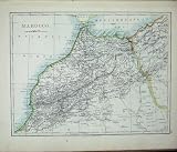 JOHNSTON WORLD MAPS 1895 MOROCCO EGYPT SINAI GULF SUEZ