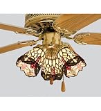 4W Tiffany Scarlet Dragonfly Fan Light Shade