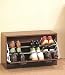 Single Cherry Finish Shoe Cabinet