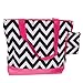 J Garden Chevron Tote Bag (Pink Black)