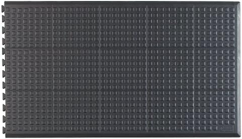 Male End For Wearwell Rejuvenator Runner - Square Top Surface - 3X5' - Black - 3x5'