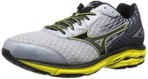 Mizuno Men's Wave Rider 19 Running Shoe, Pearl/Black, 10.5 D US