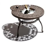 Strathwood Shaw Cast Aluminum Side Table with Ice Pit