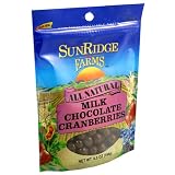 Sunridge Farms Chocolate Milk Chocolate Covered Cranberries, 6.5-Ounce Bags (Pack of 6)