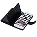 iPhone 6 case, iPhone 6s wallet case, BRG [WRISTLET] [9 CARD HOLDER] [MAGNETIC DETACHABLE] PU Leather Folio Flip Credit Card Slots Cash Holder Wrist Strap Case for Apple iPhone 6 6s, Black