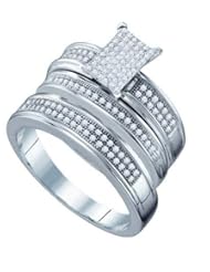 0.42CTW DIAMOND MICRO PAVE TRIO SET
