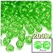 The Crafts Outlet 200pc Faceted Plastic Transparent Beads Round 8mm Acid Yellow Beads