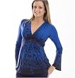 The Olian "Julia" Bell Sleeve Empire Tie Back Top