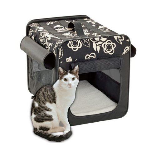 Karlie 31499 - Smart Top Floral Faltbox - 46 x 41 x 36 cm, schwarz Preisvergleich