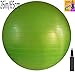 AppleRound Fitness Ball: Green, 26in/65cm Diameter, Includes 1 Ball +1 Pump + 1 Page Instruction Chart. No Instructional DVD. (Exercise Gym Swiss Stability Ball)
