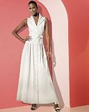 Spiegel Signature Stretch Seersucker Collection: Long, Belted Dress