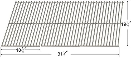 65223 Stainless Steel Cooking Grid (Set of 3) [For Brinkmann, Charmglow, Glen Canyon, Jenn-air, Kenmore, Kirkland (Costco), Kmart, Member's Mark, Nexgrill, Perfect Flame, Tuscany &amp; Virco Gas Grill Models]