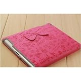蝶々超可愛いカバー【ipad2／new iPad3】薄型二つ折りレザーケース スクリーンプロテクターカバー／ケース
