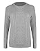 Roco Rose Women's Crew Neck Ribbed Knited Long Sleeve Tunic Sweater